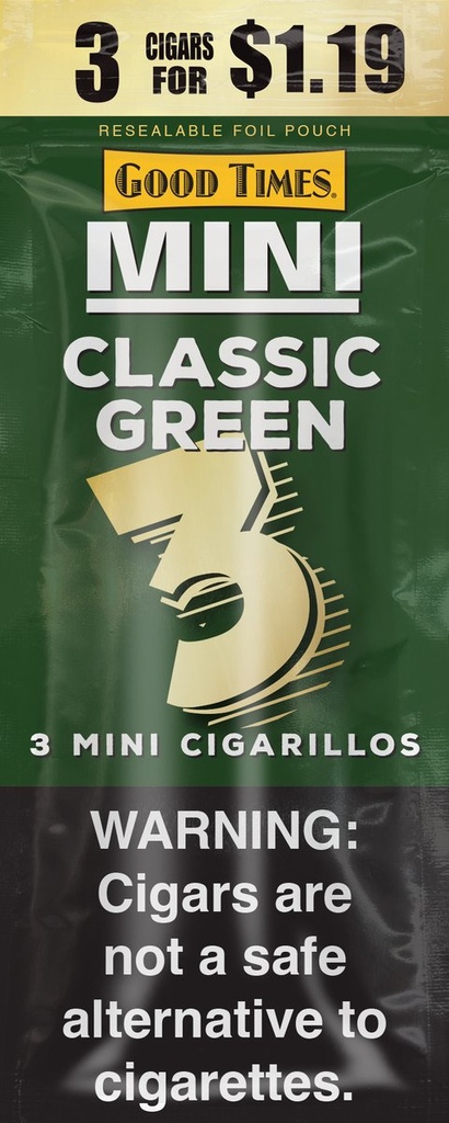 [20418] GOOD TIMES MINI 15CT 3/$1.19 CLASSIC GREEN