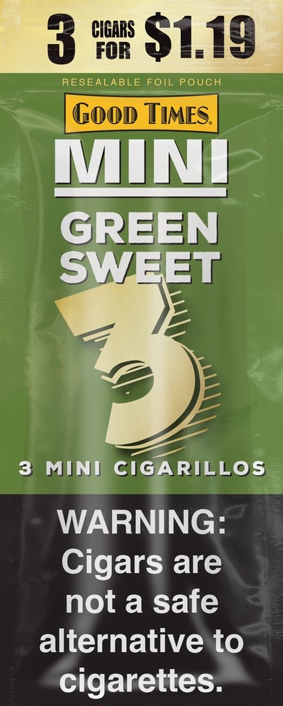 [22046] GOOD TIMES MINI 15CT 3/$1.19 GREEN SWEET