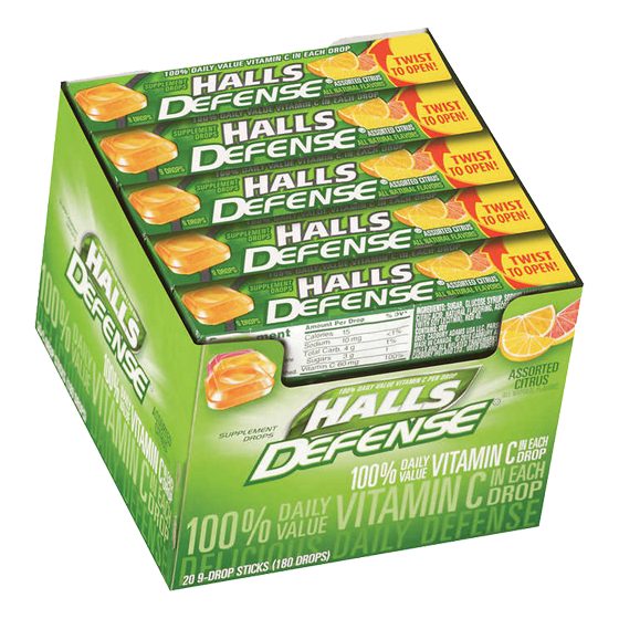[23453] HALLS 20CT DEFENSE ASSORTED CITRUS