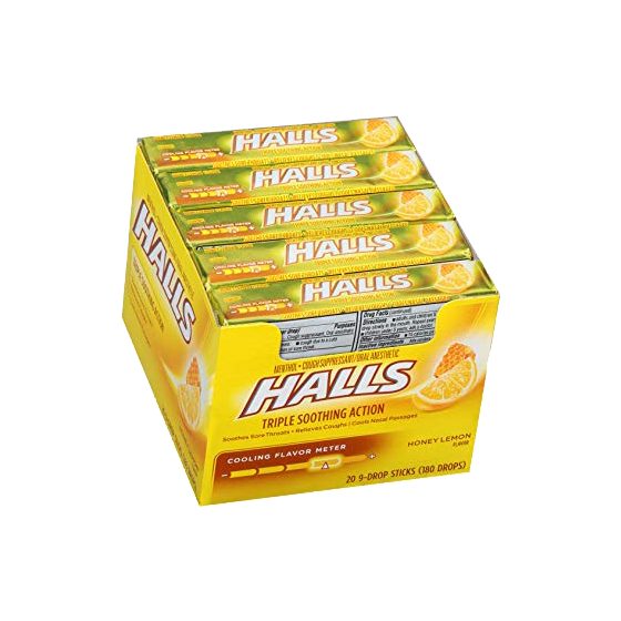 [21886] HALLS 20CT HONEY LEMON