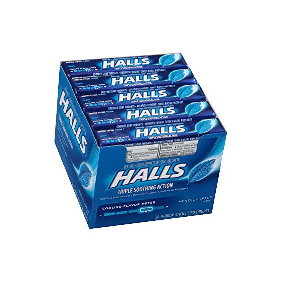 [21885] HALLS 20CT MENTHOL LYPTUS