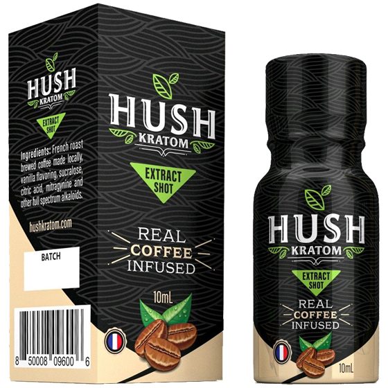 [24419] HUSH KRATOM 12CT COFFEE