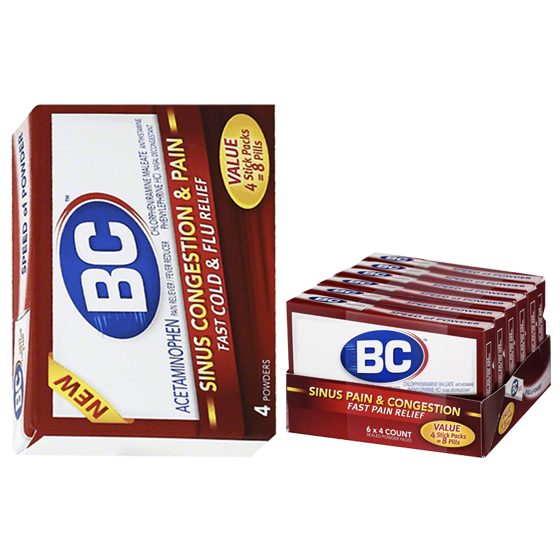 [20465] MED BOX BC POWDER 6/4CT SINUS & PAIN