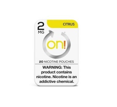 [36728] ON! NICOTINE 2MG 5CT POUCH CITRUS