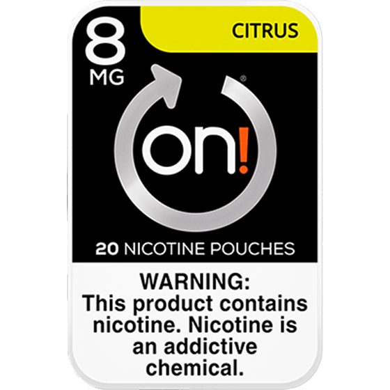 [36713] ON! NICOTINE 4MG 5CT POUCH CITRUS