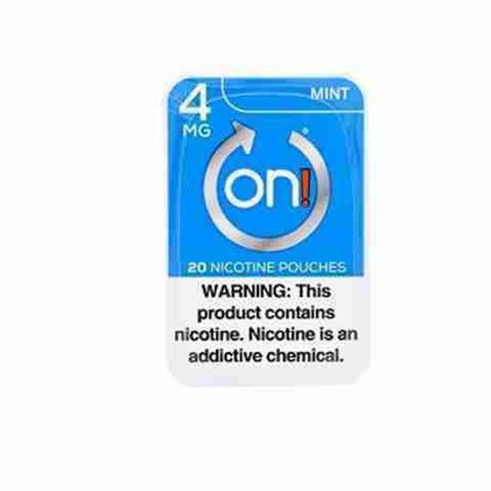 [36715] ON! NICOTINE 4MG 5CT POUCH MINT