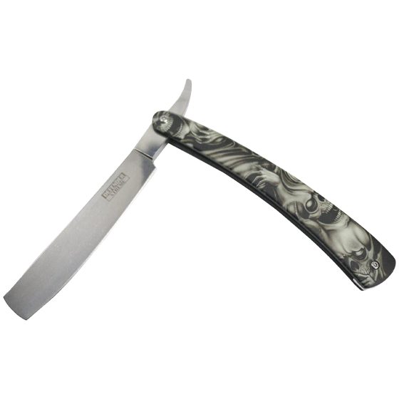 [13243] RAZOR 6" BLACK & GREY SKULL