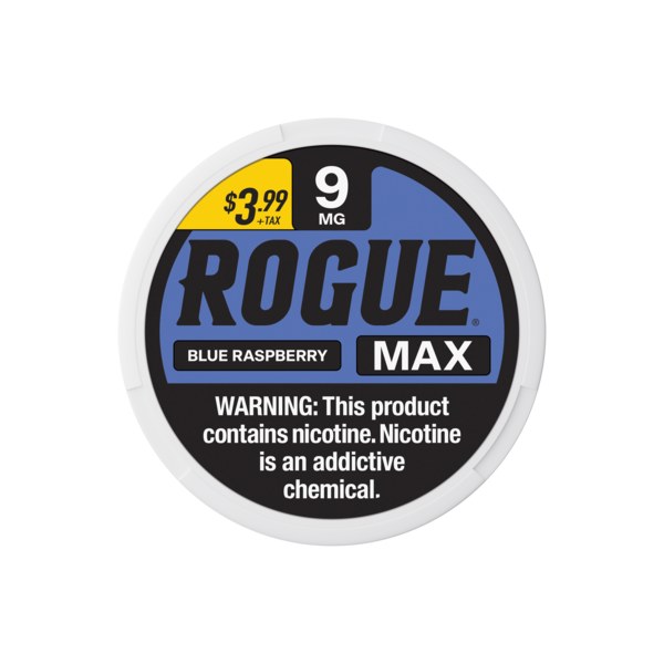 [1172] ROGUE MAX $3.99 5CT 9MG BLUE RASPBERRY