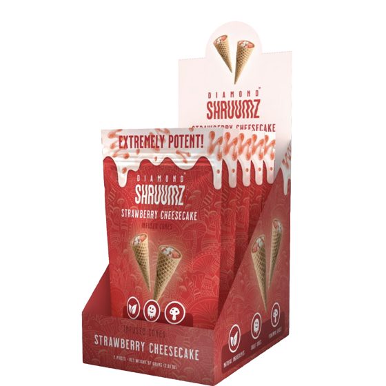 [70165] SHRUUMZ CONES 5CT STRAWBERRY CHEESECAKE