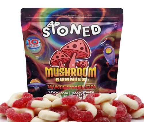 [70448] STONED MUSHROOM GUMMIES 10CT 10KMG WATERMELON