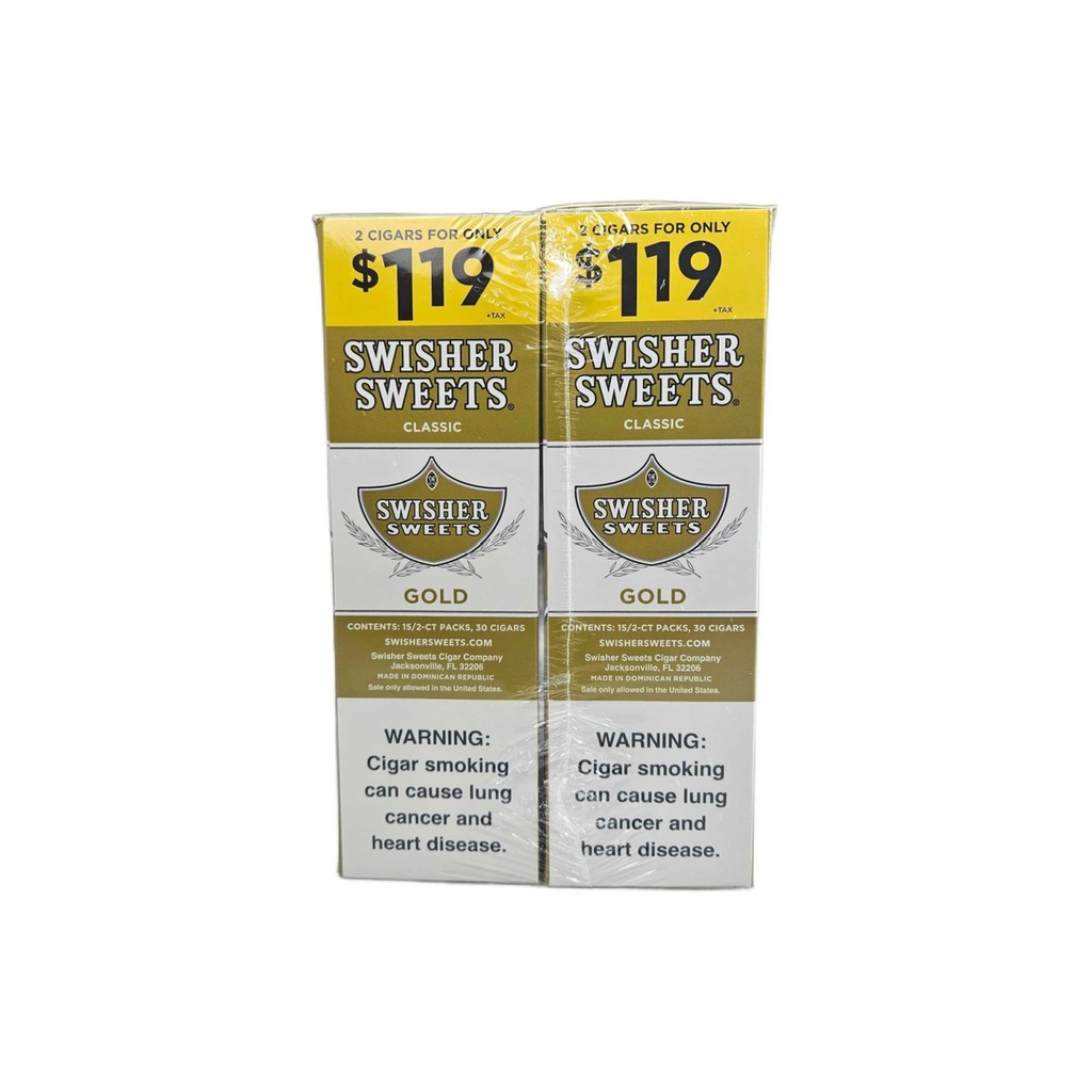 [41063] SWISHER 30CT 2/$1.19 GOLD