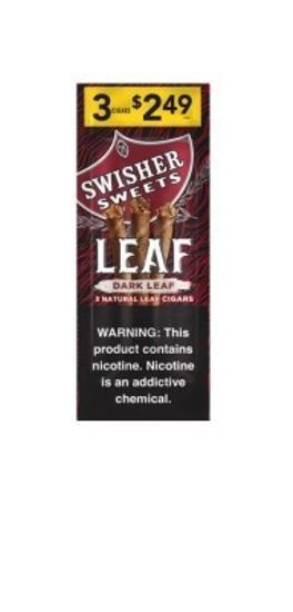 [42173] SWISHER LEAF $2.49 10/3CT DARK LEAF