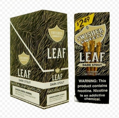 [42143] SWISHER LEAF $2.49 10/3CT DARK STOUT
