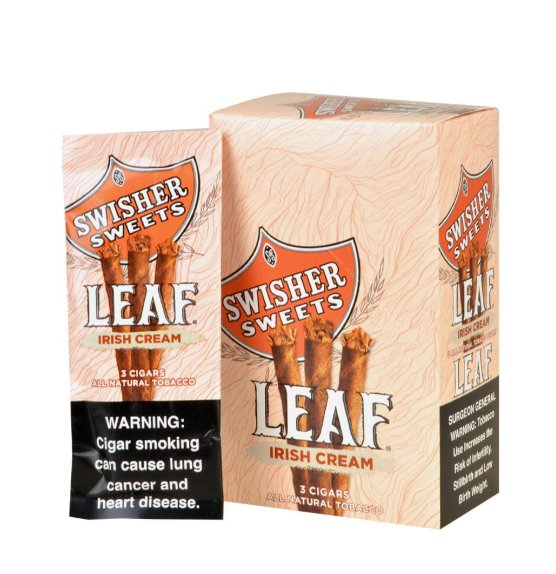 [42180] SWISHER LEAF WRAPS 10/3CT NP IRISH CREAM