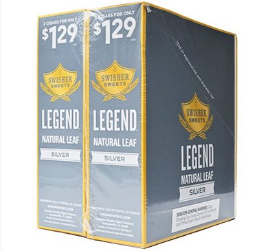 [42130] SWISHER LEGEND 30CT 2/$1.29 SILVER