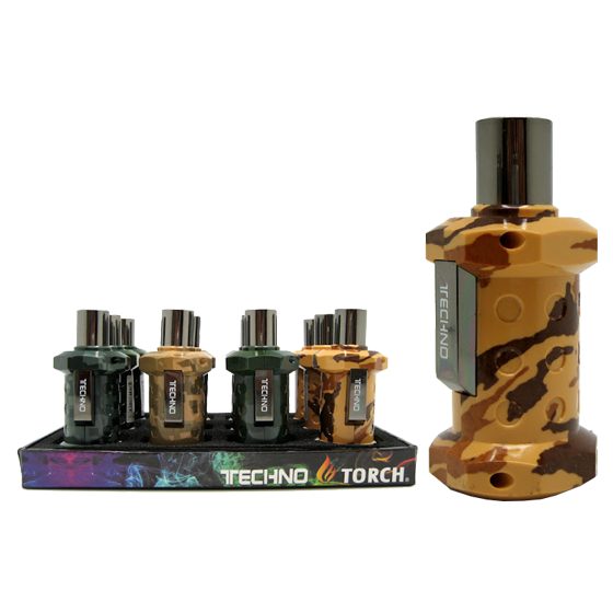 TECHNO TORCH 12CT GRENADE METAL ~ CAMO