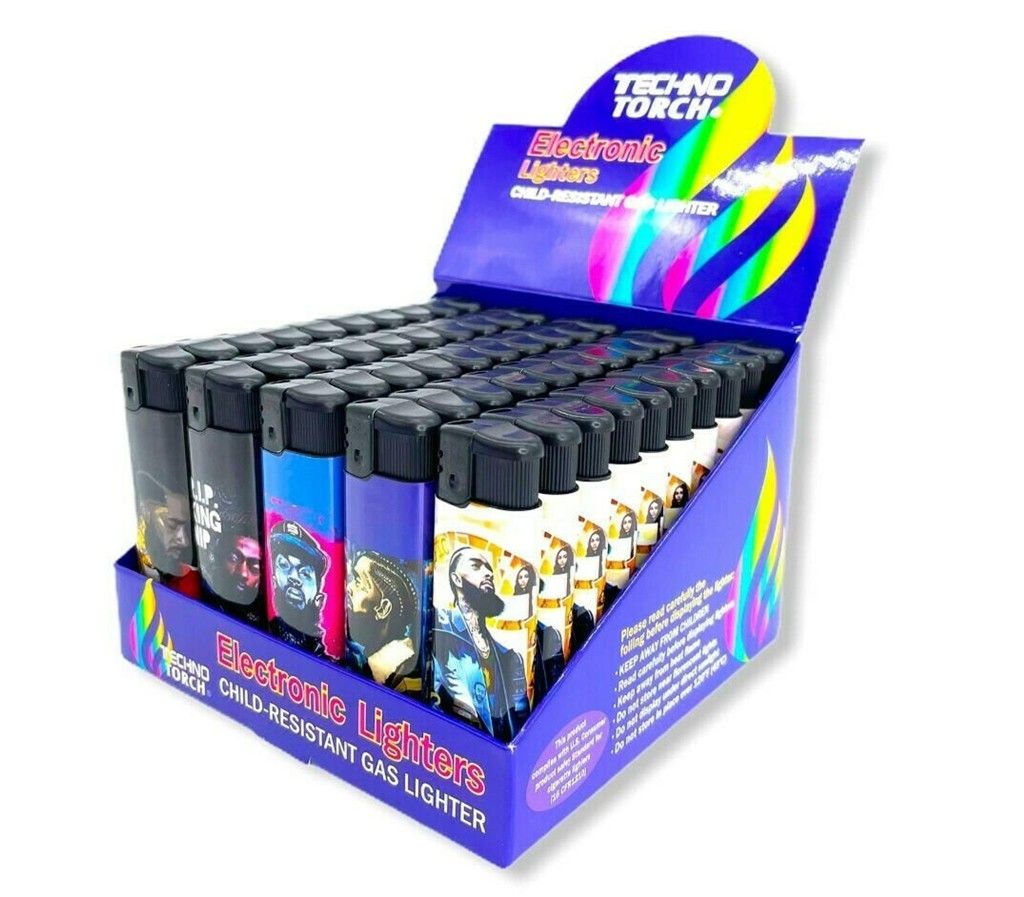 TECHNO STAR 50CT LIGHTERS ASSORTED SS ~ RT