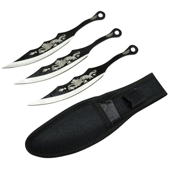 THROW KNIFE 1PC 7" BLACK