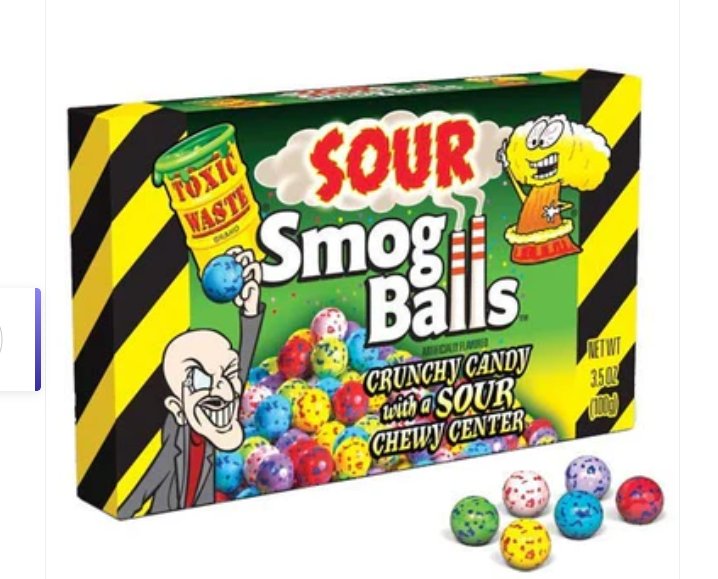 TOXIC WASTE 12CT SOUR SMOG BALL 3.5OZ
