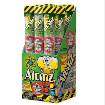 TOXIC WASTE ATOMZ 12CT LEMON STRAWBERRY BLUE RASPBERRY