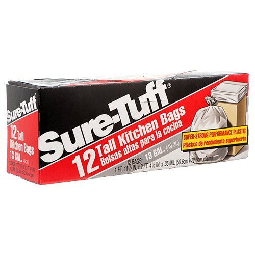 TRASH BAGS SURE TUFF 13G 15CT