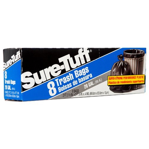 TRASH BAGS SURE TUFF 26G 8CT