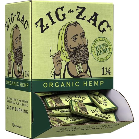 ZIG ZAG 24CT ORGANIC HEMP 1.25