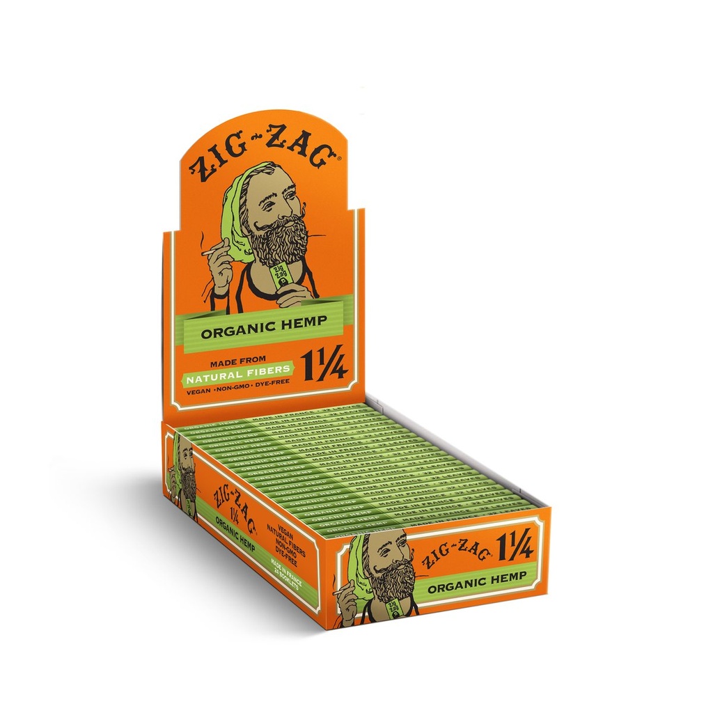 ZIG ZAG 24CT ORGANIC HEMP 1.25
