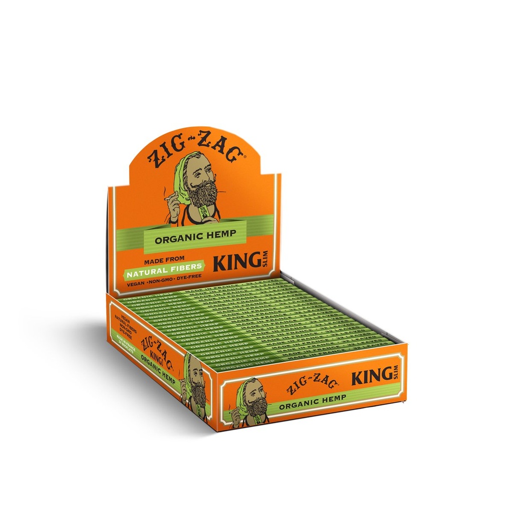 [22760] ZIG ZAG 24CT ORGANIC HEMP KING SLIM