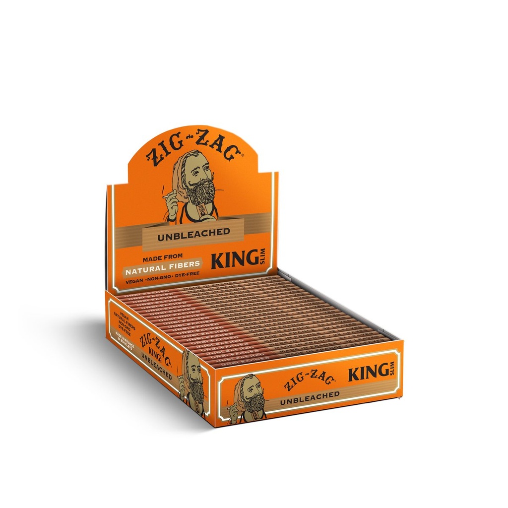 [24665] ZIG ZAG 24CT UNBLEACHED KING SIZE