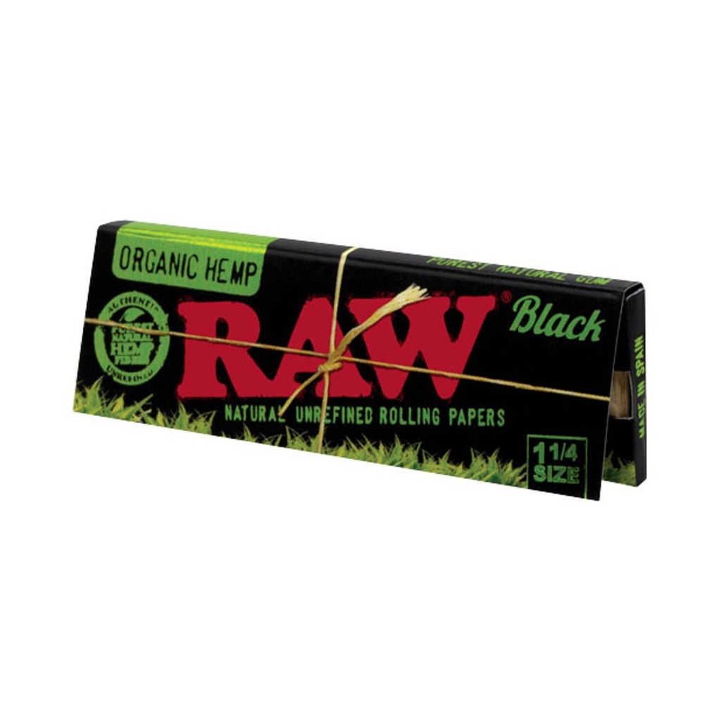 RAW PAPER BLACK CLASSIC 24CT 1.25" ORGANIC