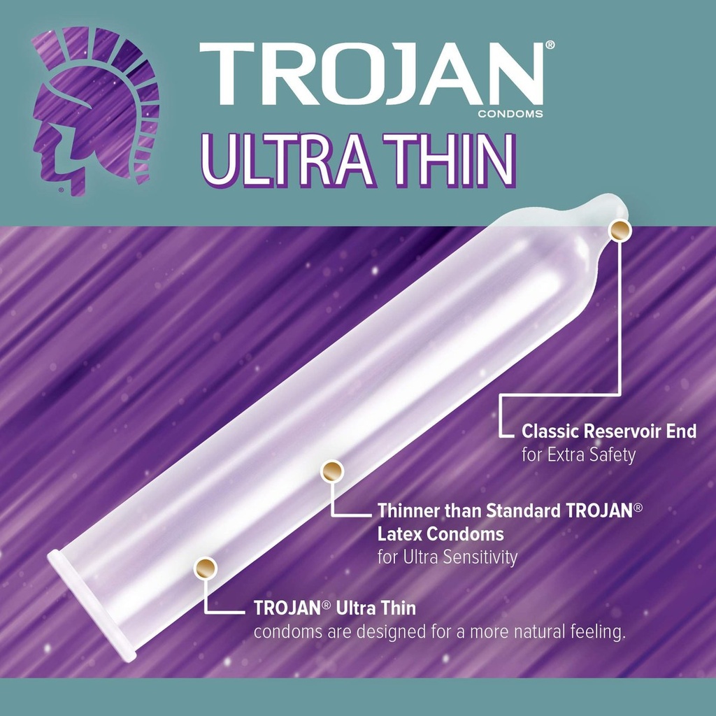[20281] TROJAN 6CT ULTRA THIN LUB SILVER