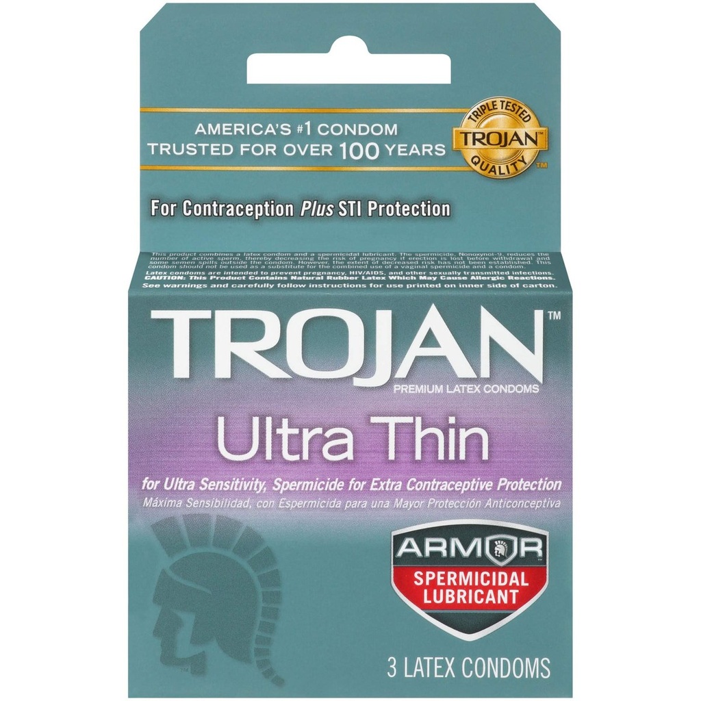 [20208] TROJAN 6CT ULTRA THIN SPERMICIDEL SILVER