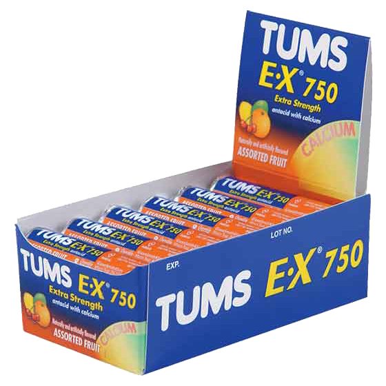 [21003] TUMS EXTRA 750 12CT ASSORTED FRUIT