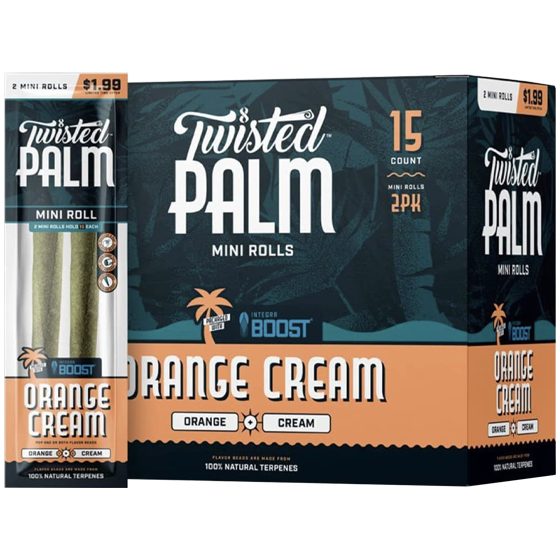 [24632] TWISTED PALM 15CT $1.99 MINI ROLLS ORANGE CREAM