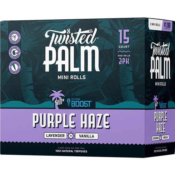[24633] TWISTED PALM 15CT $1.99 MINI ROLLS PURPLE HAZE