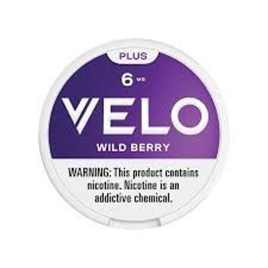 [36759] VELO PLUS NICOTINE POUCH 6MG 5CT WILD BERRY