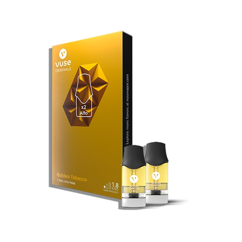 [1411] VUSE ALTO POD 2CT GOLDEN TOBACCO 1.8%