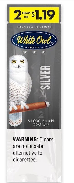 [41025] WHITE OWL 30CT 2/$1.19 SILVER
