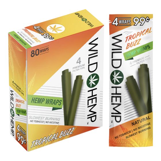 WILD HEMP 20CT 4/$.99 TROPICAL BUZZ