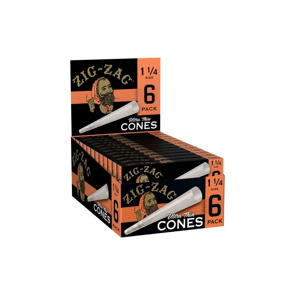 [21528] ZIG ZAG CONES 24CT 1.25" ORANGE