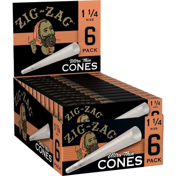 [21528] ZIG ZAG CONES 24CT 1.25" ORANGE