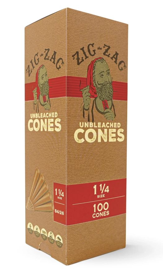 [23664] ZIG ZAG CONES 24CT UNBLEACHED 1.25"
