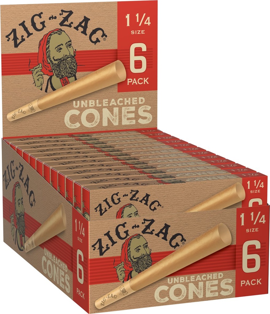 ZIG ZAG CONES 24CT UNBLEACHED 1.25"