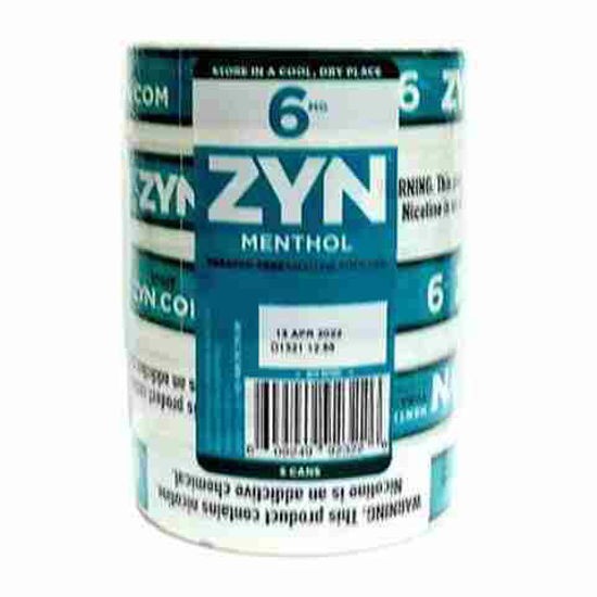 [20134] ZYN NICOTINE POUCH 6MG 5CT MENTHOL