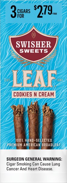 [42184] SWISHER LEAF $2.79 10/3CT COOKIES N CREAM