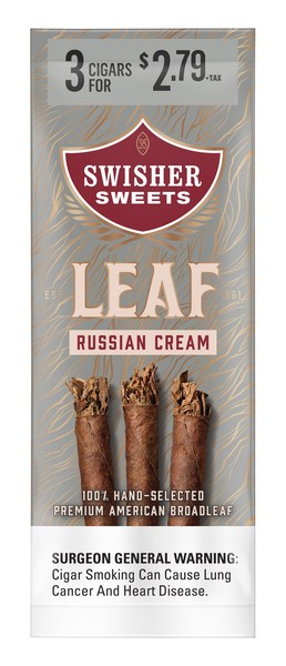 [22559] SWISHER LEAF $2.79 10/3CT RUSSIAN CREAM
