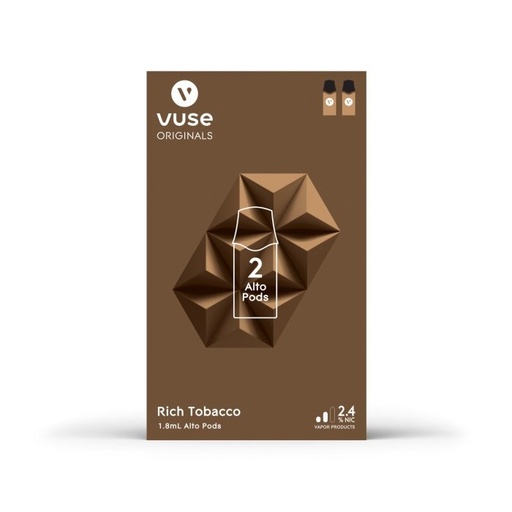 VUSE ALTO POD 2CT TOBACCO RICH 2.4%