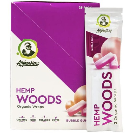 AFGHAN HEMP WOOD 25CT BUBBLE GUM